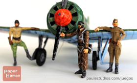 pilotos sovieticos de papel a escala