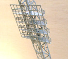 detalle de la torre de luz del estadio de Coqueiros